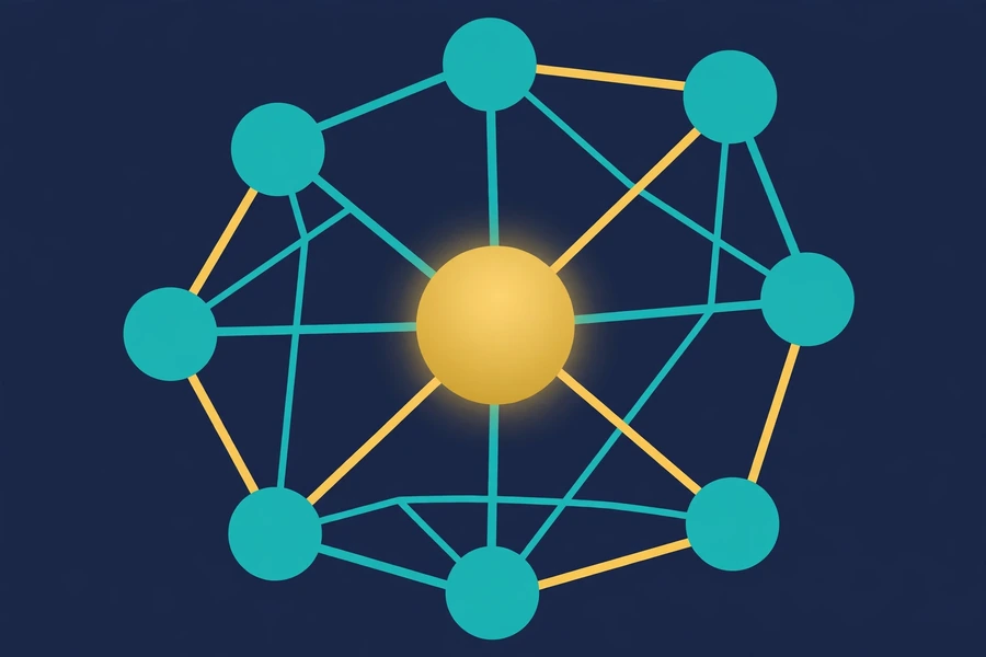Knowledge graph with connected entities