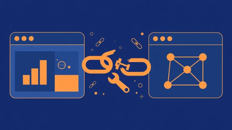 Broken Link Building: Step-by-Step Strategy With Templates (2026) 4 Illustration of a broken chain link being repaired between two web pages