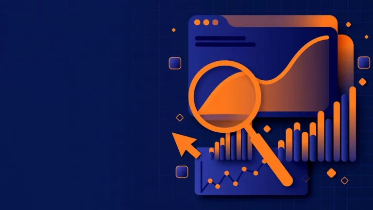Google Analytics 4 for SEO: 7 Reports You Should Check (2026) 4 Illustration of a website analytics dashboard with traffic charts and a magnifying glass