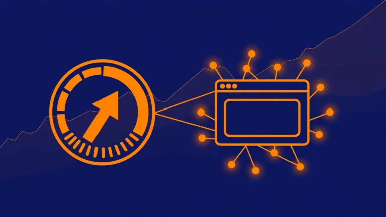 How to Increase Domain Authority: 8 Proven Ways (2026) 5 Illustration of a website authority score rising as quality backlinks connect to it