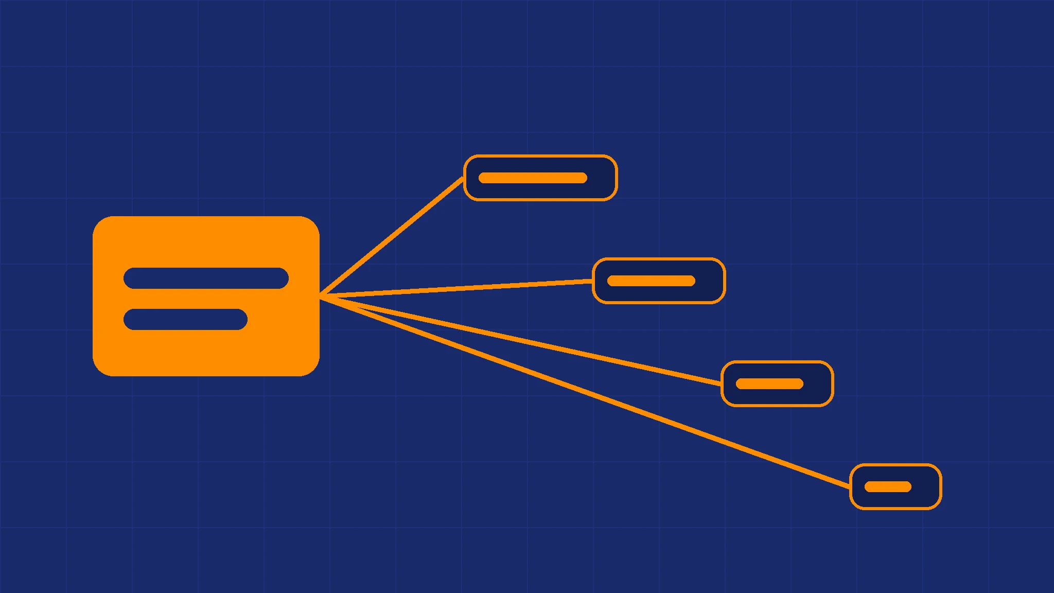 Flat vector illustration contrasting broad keyword reach with precise keyword targeting